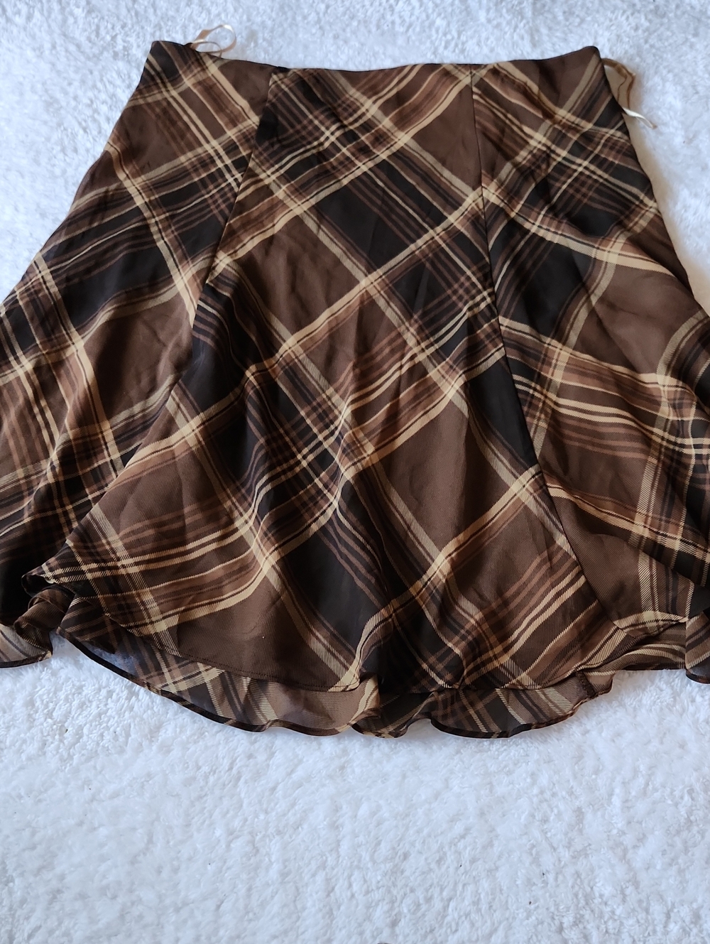 American Living Plaid A-Line Skirt L
